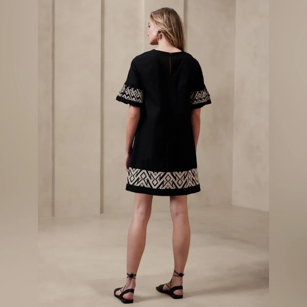 Banana Republic Black Dress with White Accents